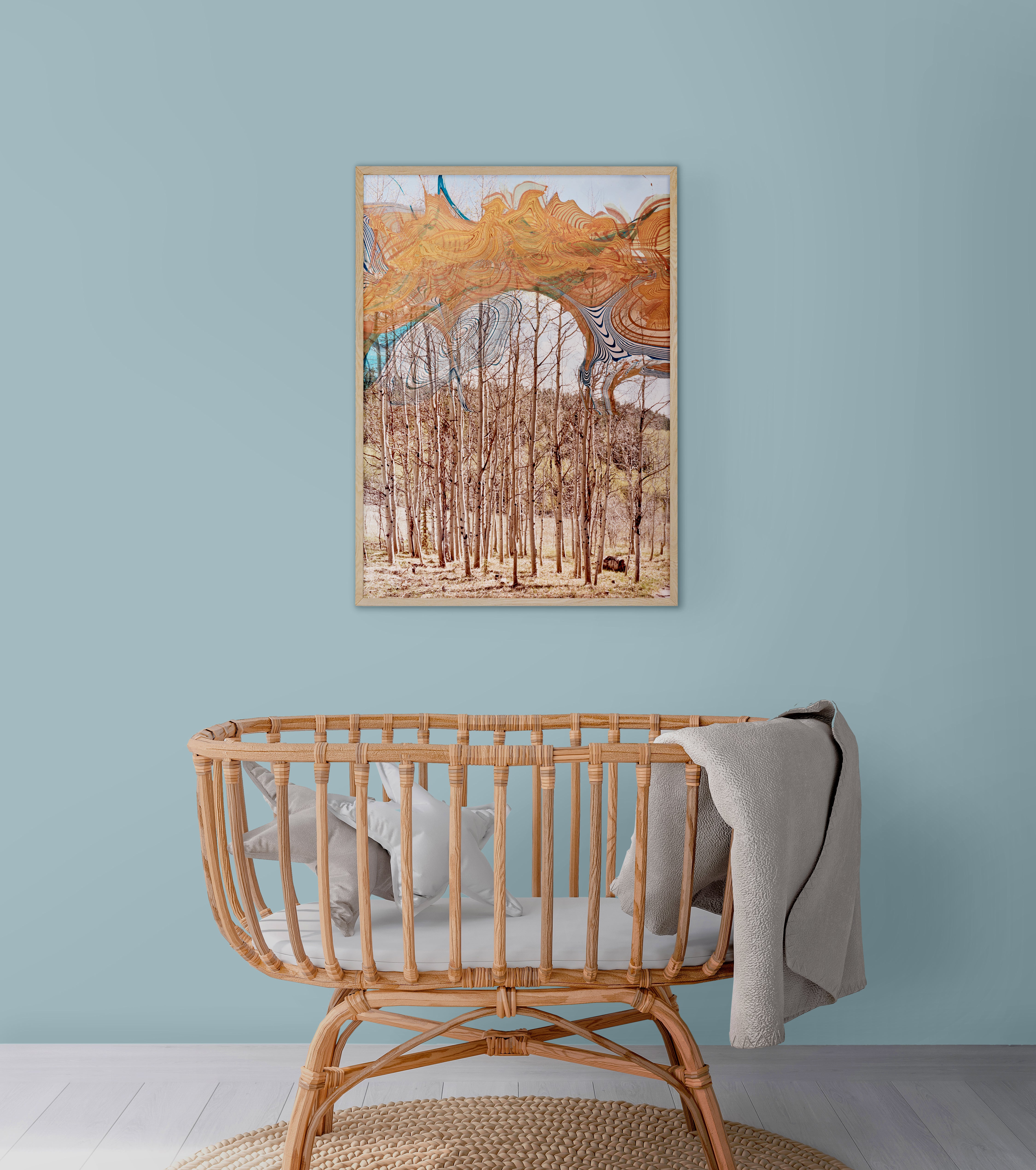 baby room blue with non-toxic paint