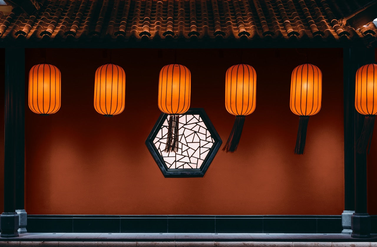 oriental style red mineral paint
