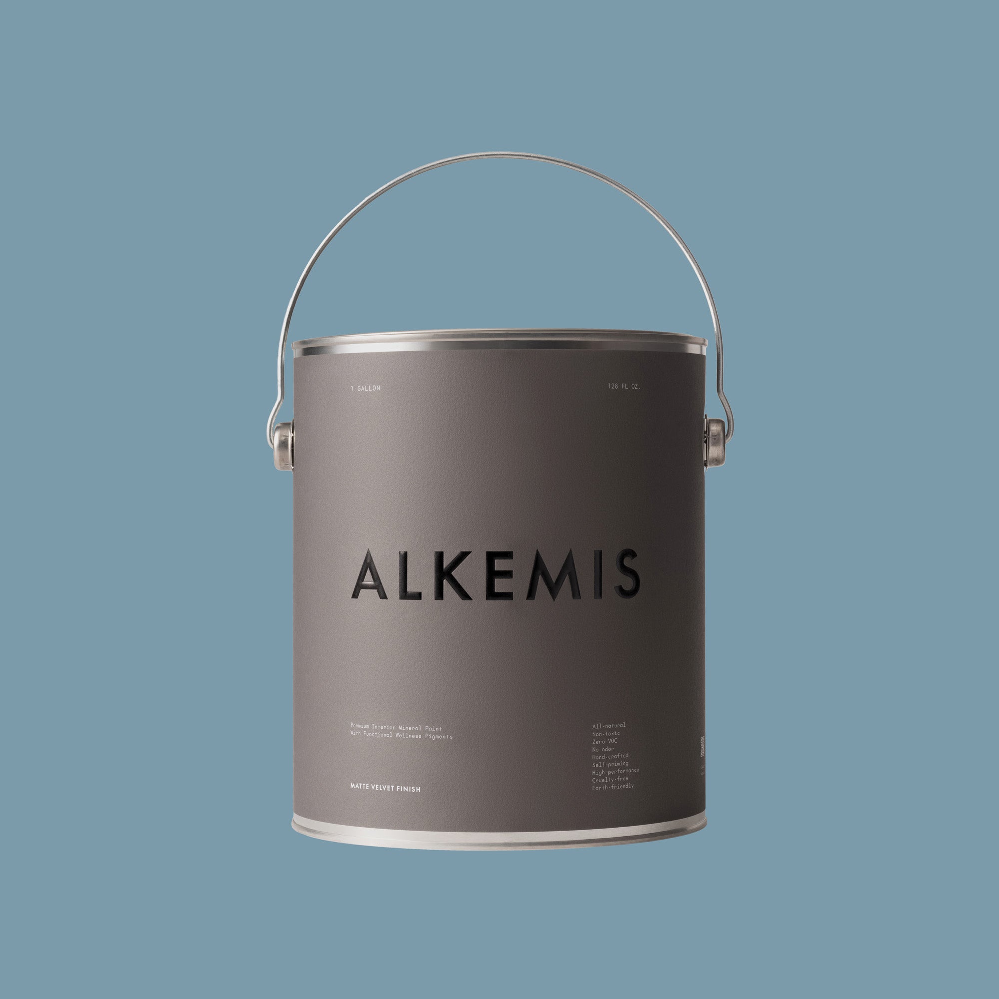 Alkemis blue paint can