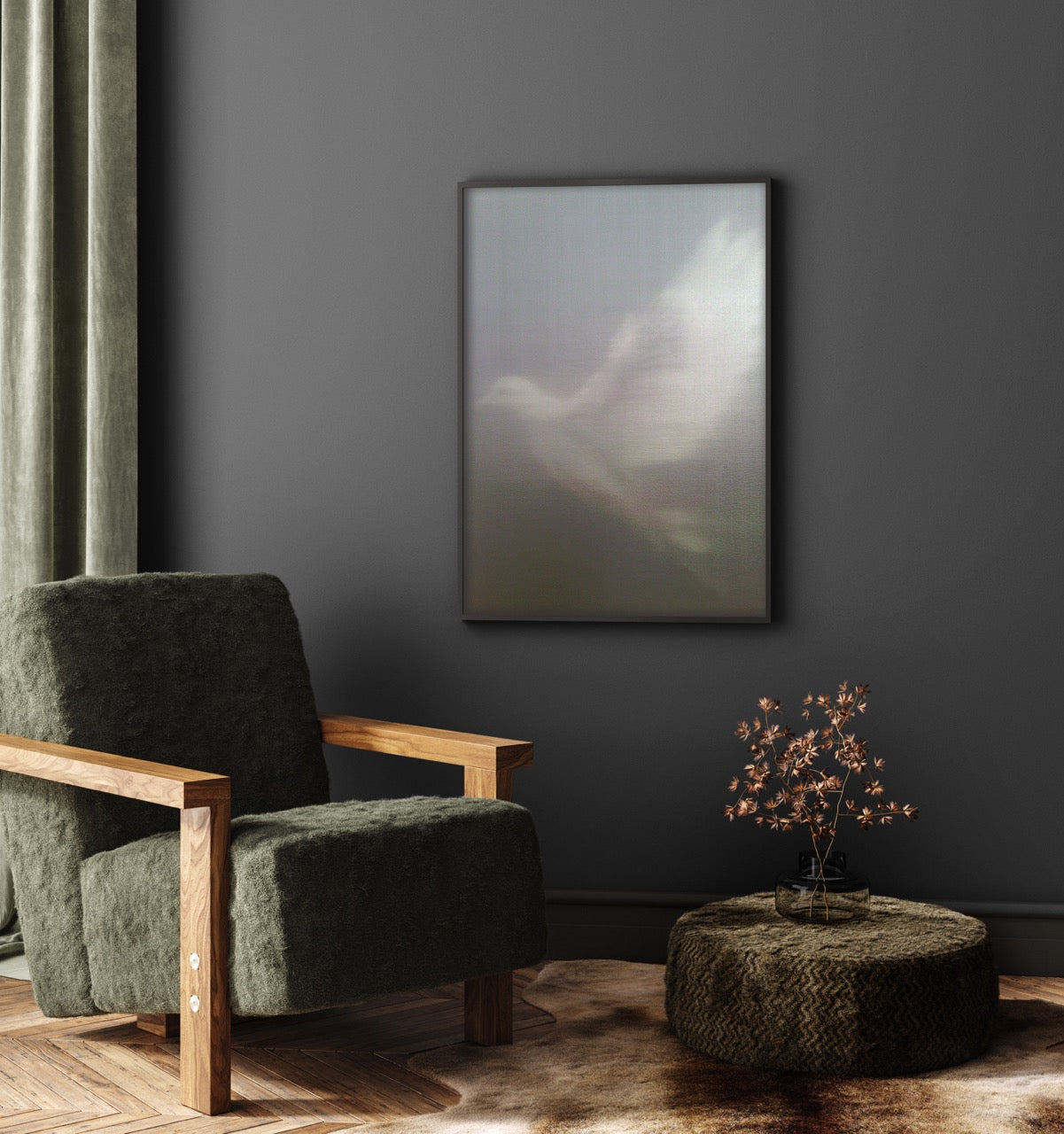 dark wall with Alkemis mineral paint